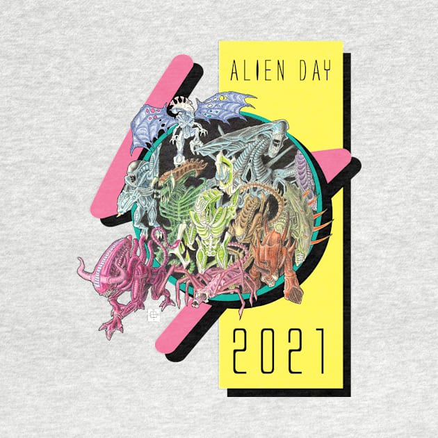 Alien Day 2021 Commemorative Shirt by Perfect Organism Podcast & Shoulder of Orion Podcast